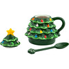 Lidded Nostalgic Tree Mug with Spoon, Green - Tableware - 3 - thumbnail