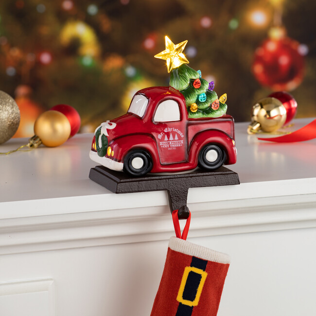 Illuminated Stocking Hanger, Red Truck - Accents - 3