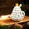 Lidded Nostalgic Tree Mug with Spoon, White - Tableware - 2