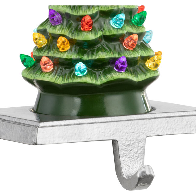 Illuminated Stocking Hanger, Green Tree - Accents - 5
