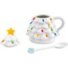 Lidded Nostalgic Tree Mug with Spoon, White - Tableware - 3