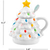 Lidded Nostalgic Tree Mug with Spoon, White - Tableware - 4