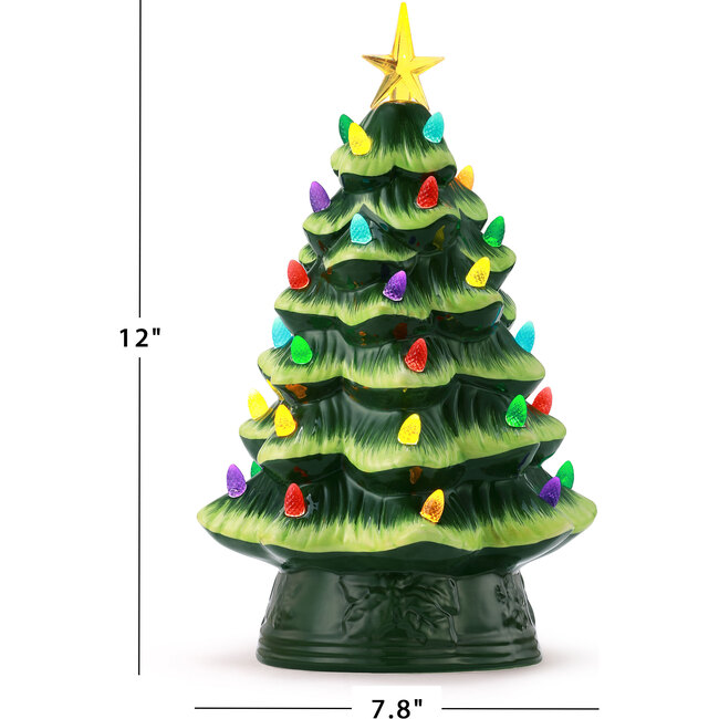 Mr. Christmas 12 Nostalgic Christmas Tree ,Green