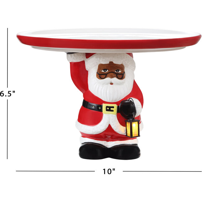 Nostalgic Cake Plate, Black Santa - Accents - 3