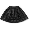 Quilted Faux Leather Skirt, Black - Skirts - 1 - thumbnail