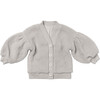 Faux Sherpa Cardigan, Grey - Cardigans - 1 - thumbnail