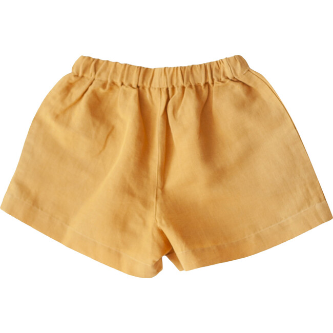 Linen Begonia Shorts, Mustard - Lali Shorts | Maisonette