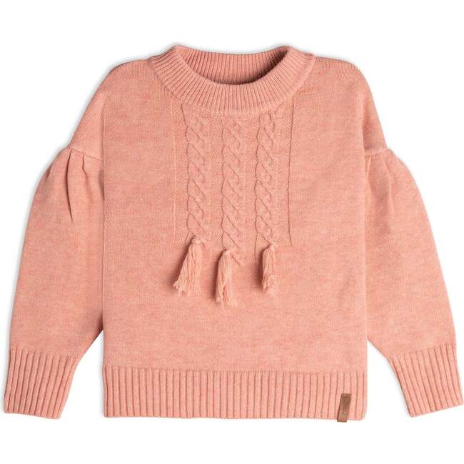 Long Sleeve Sweater, Pink Coral - Sweaters - 1