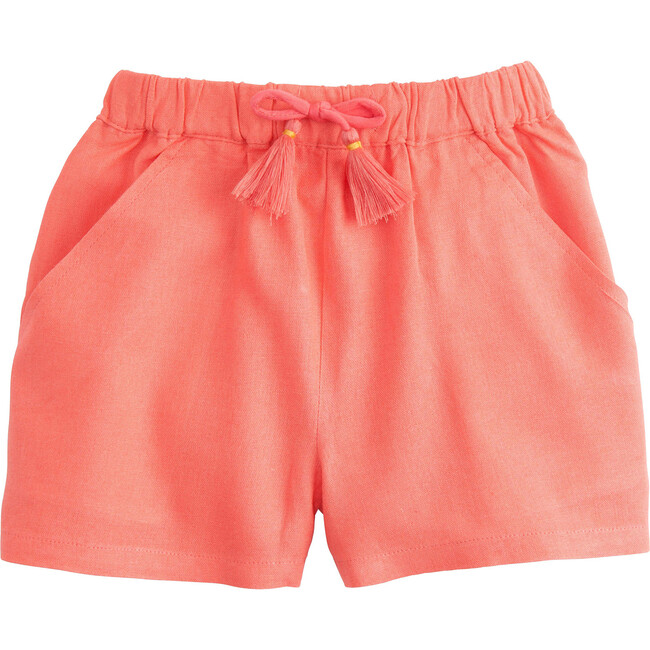 Basic Shorts, Coral Linen