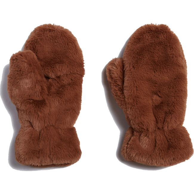 Women's Coco Camel Faux Fur Gloves