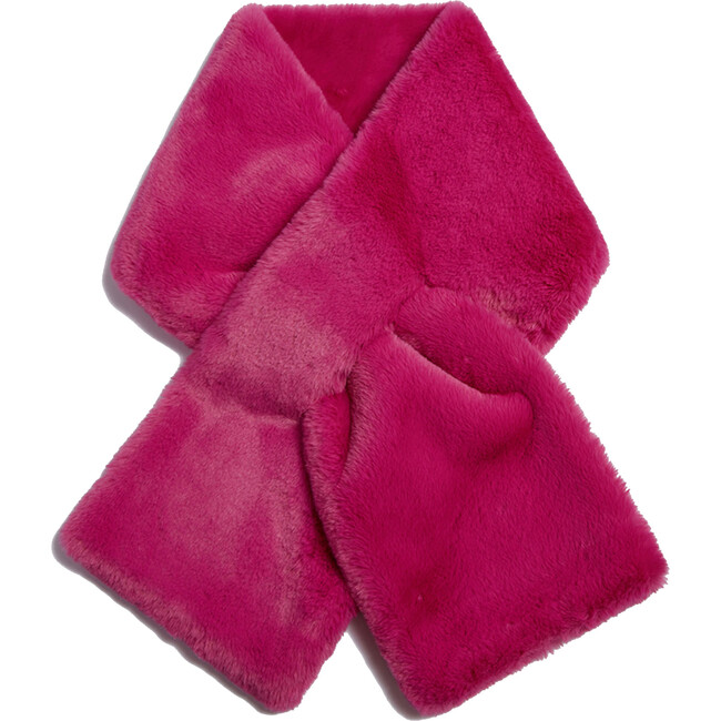 Women's Bambi Confetti Pink Faux Fur Scarf