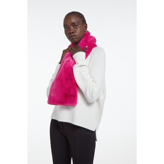 Women's Bambi Confetti Pink Faux Fur Scarf - Scarves - 2
