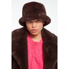 Women's Amara Espresso Faux Fur Hat - Hats - 2