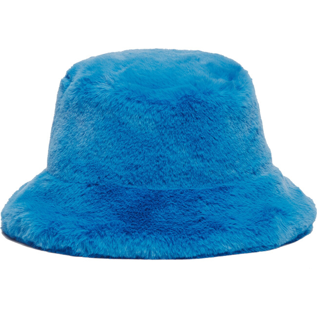 Amara Kids Azure Blue Faux Fur Hat - Hats - 1