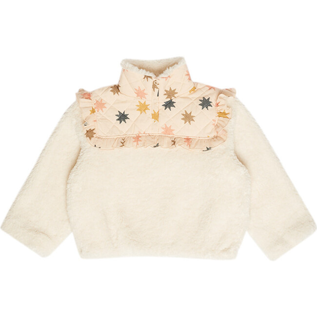 Anais Sherpa Pullover, Beige - Sweaters - 1