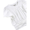 Flounce Wrap Top, White - Blouses - 3