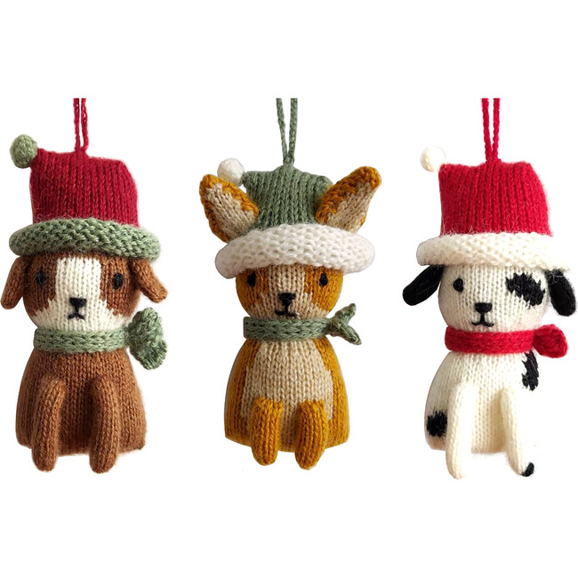 Holiday Puppy Ornaments