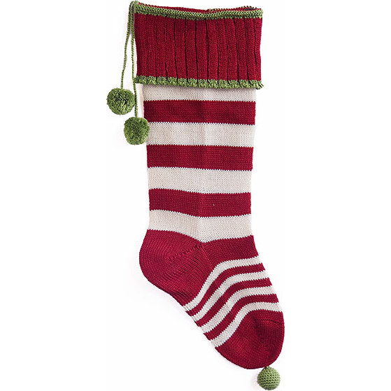 Candy Striped Rib-Cuff Stocking