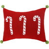Candy Cane Mini Pillow, Red - Decorative Pillows - 1 - thumbnail