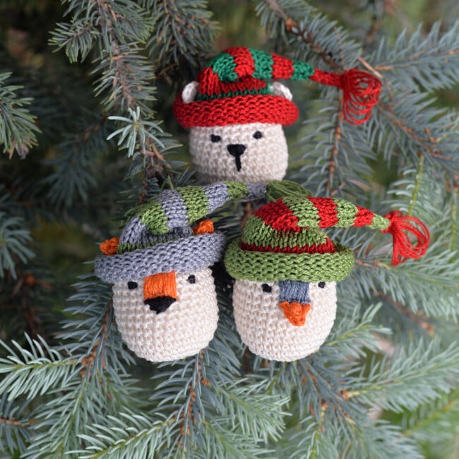 Crochet Animals in Hats Ornaments - Ornaments - 2