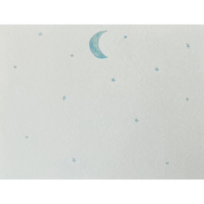 Watercolor Moon and Stars