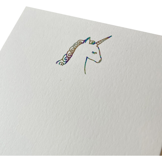 Unicorn Iridescent Foil Pressed Stationery