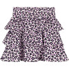 Sonja Smocked Skirt, Pink Leopard - Skirts - 1 - thumbnail