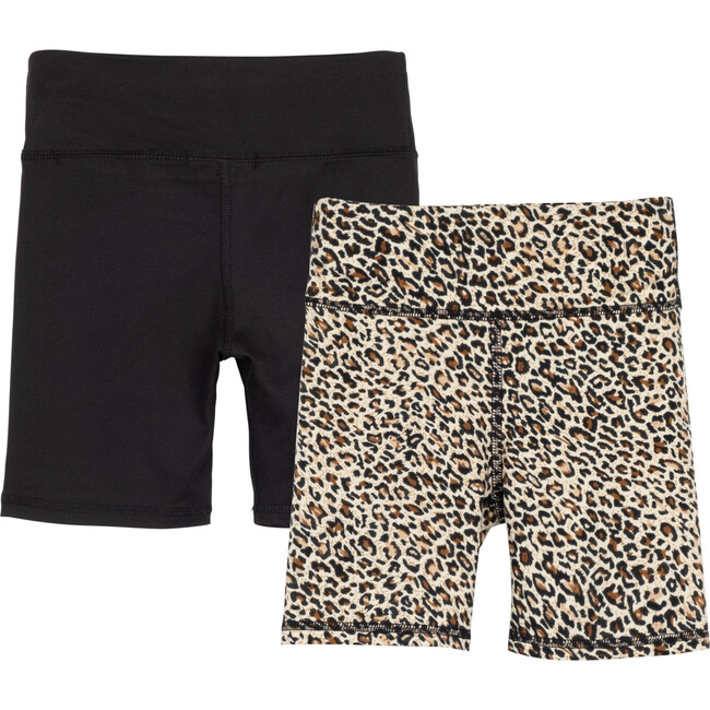 Tayla 2-Pack Bike Shorts, Leopard & Black - Shorts - 3