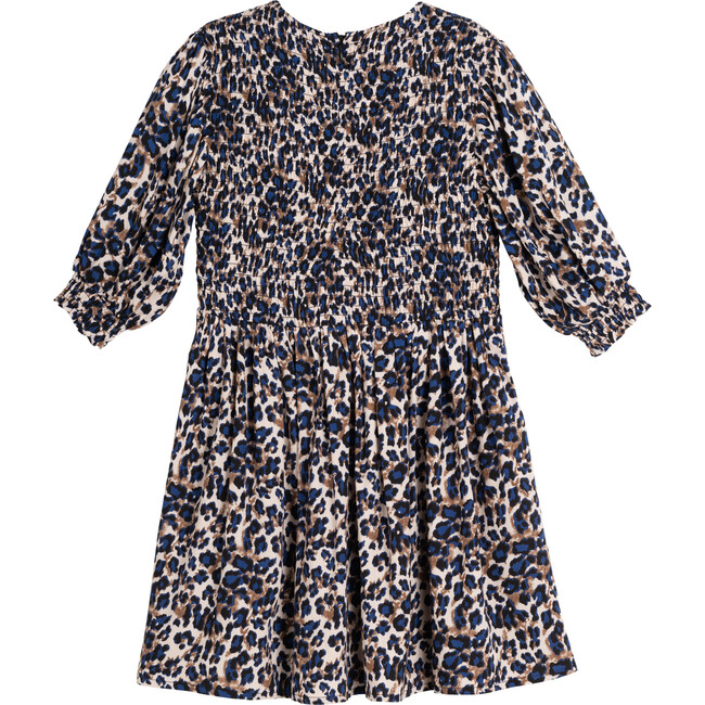 Lillibet Smocked Dress, Leopard - Dresses - 3