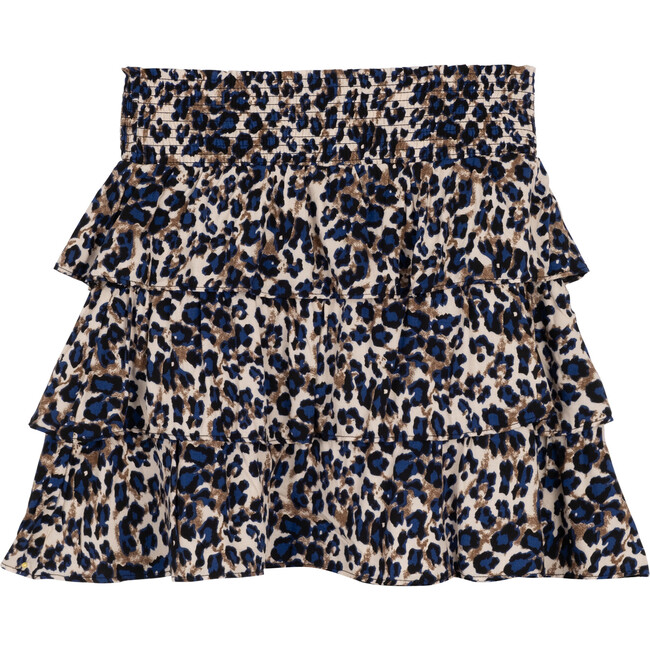 Sonja Smocked Skirt, Black Leopard - Skirts - 3
