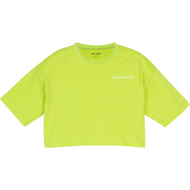 Taz Cropped Tee, Neon Lime