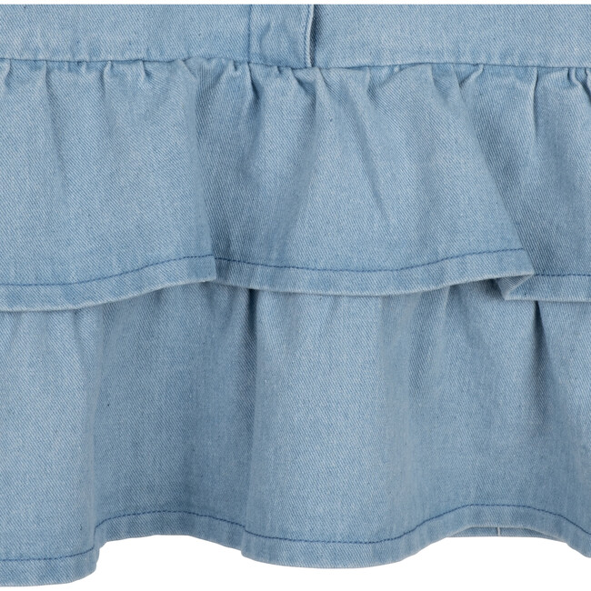 Aisling Tiered Dress, Light Denim - Dresses - 4