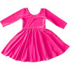 Twirly Dress, Hot Pink Velvet - Dresses - 1 - thumbnail