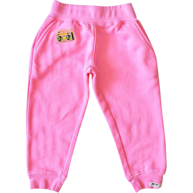 Hand Dyed Joggers In Boombox, Pink