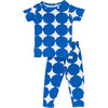 Diamond Stars Pajama Set, Blue - Pajamas - 1 - thumbnail
