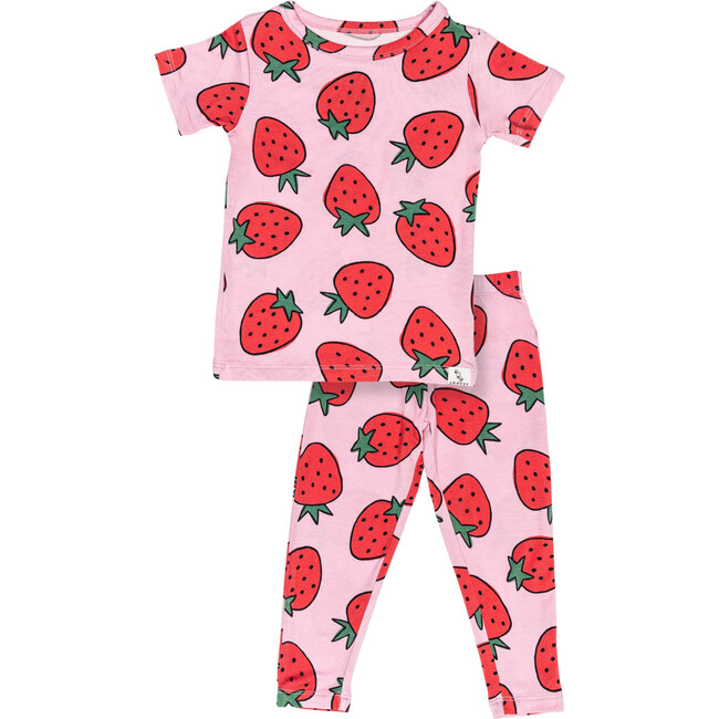 Berry-licious Pajama Set, Pink - Pajamas - 1