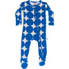 Diamond Stars Footie Pajama, Blue - Pajamas - 1 - thumbnail