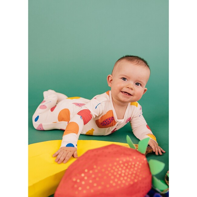 Fruit Slice Medley Footie Pajama, Multi - Pajamas - 3