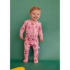 Cherry on Top Footie Pajama, Pink - Pajamas - 2