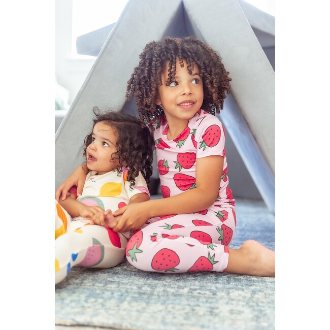 Berry-licious Pajama Set, Pink - Pajamas - 3