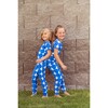 Diamond Stars Pajama Set, Blue - Pajamas - 4 - thumbnail