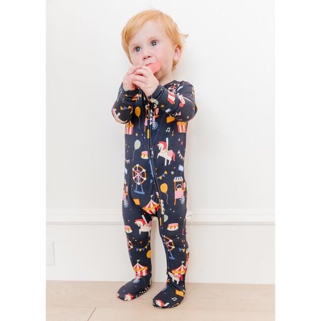 State Fair Footie Pajama, Navy - Pajamas - 2