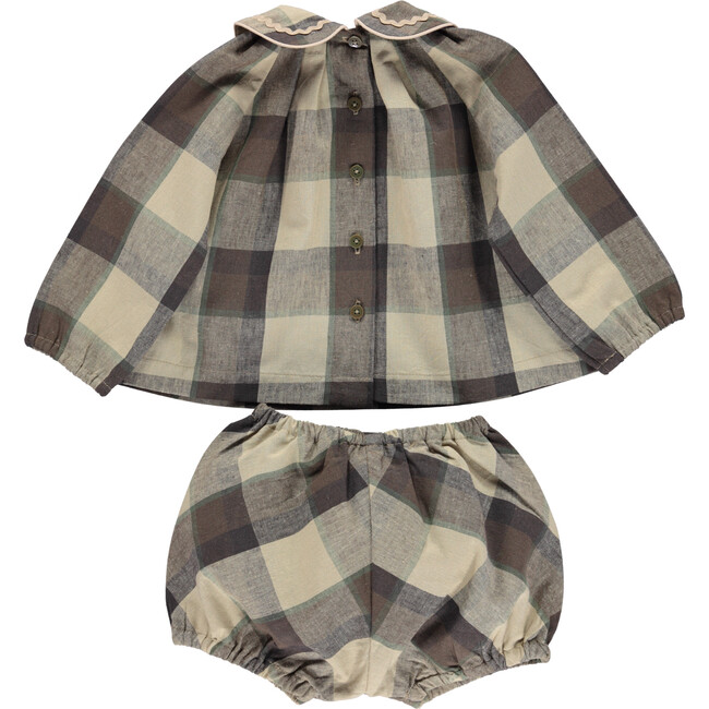 Magda Baby Set, Moss Plaid