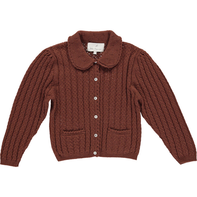 Loulou Cardigan, Walnut - Cardigans - 1