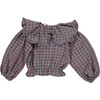 Marion Jacket, Blue & Brown Gingham - Jackets - 2