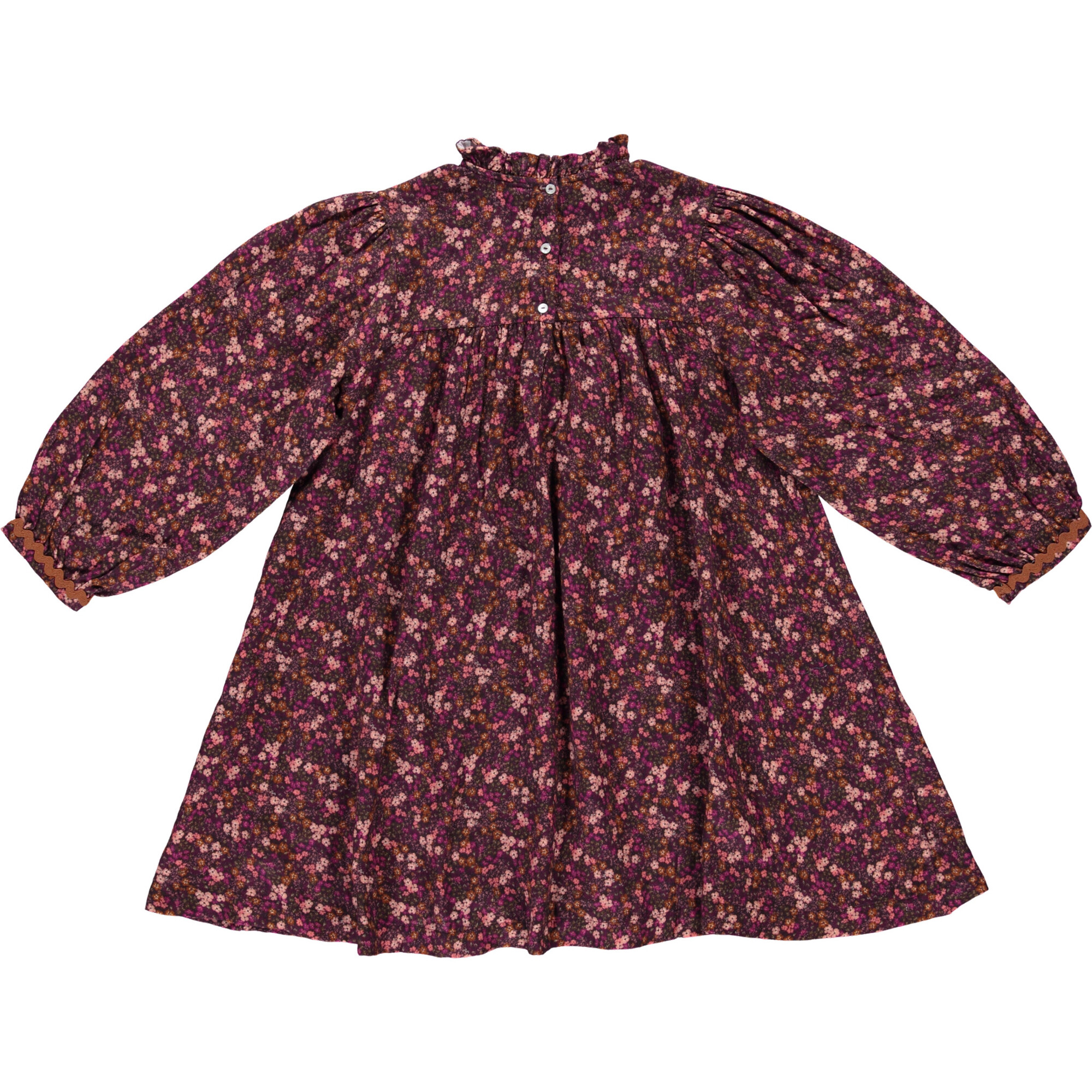 Lena Dress, Mulberry Mini Floral - Bebe Organic Dresses