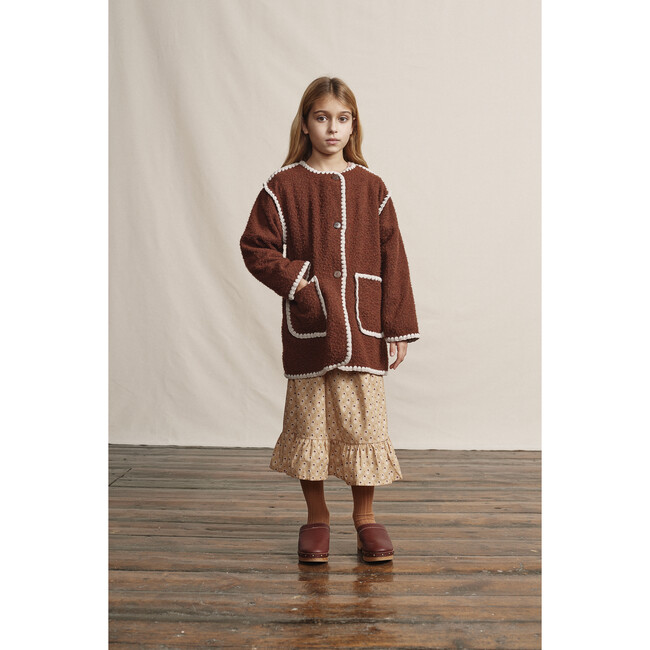 Astrid Coat, Pecan Crochet - Jackets - 1