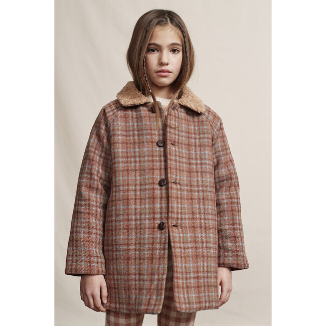 Esme Coat, Pink Wool Plaid - Jackets - 3