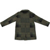 Elio Coat, Green Wool Patchwork - Jackets - 2