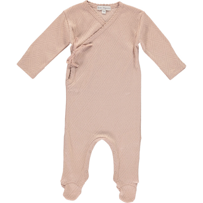 Bebe Wrap Overall, Blush Pointelle